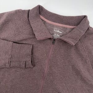 LL Bean Women's XL REG Full Zip‎ Lightweight Knit Jacket Casual Travel Purple